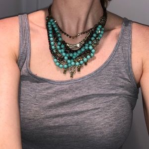 SOLD Stella&Dot Marchesa Turquoise Bronze Necklace